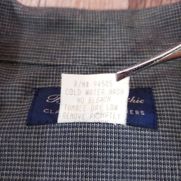 Vintage Blue Collar BC Ethic Mens XL Button Up Long Sleeve Shirt Made in USA - Picture 10 of 12